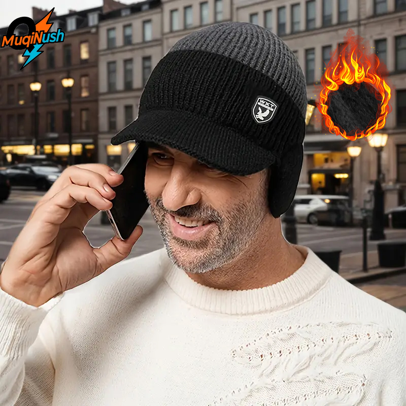 Cycling Gear For Cold Weather - قبعة شتوية دافئة من MuqiNush مع