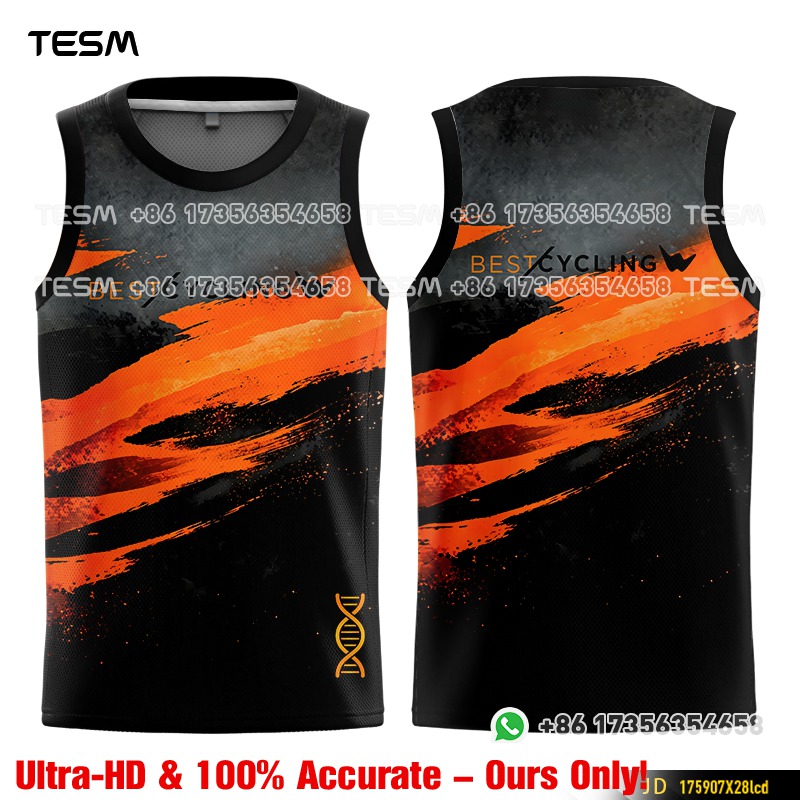 Cycling Jersey - قميص رياضي بدون أكمام للأطفال والرجال،