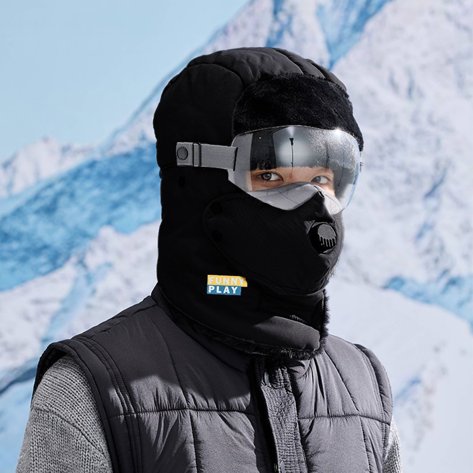 Cycling Gear For Cold Weather - قبعة شتوية حرارية مبطنة بالصوف وسميكة