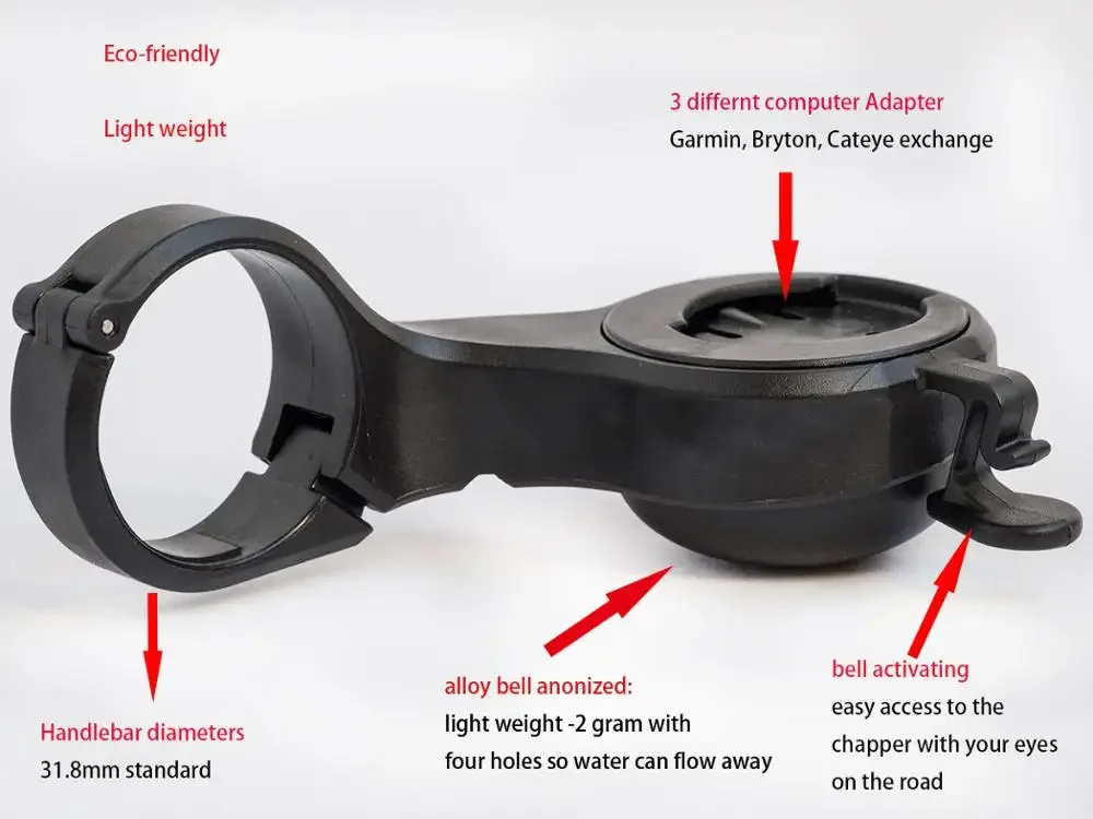 حامل كمبيوتر للدراجات مع جرس،  - مراجعة Cycling Gear Mount وسعره