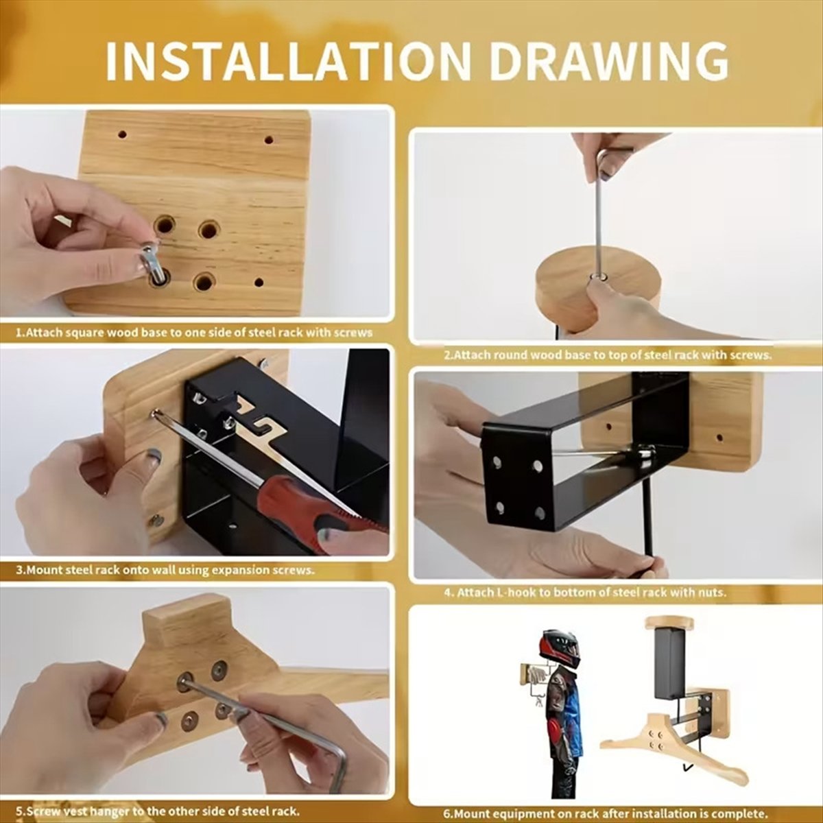 حامل خشبي جديد للخوذة على شكل  - مراجعة Cycling Gear Holder وسعره